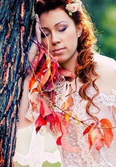 Cвадебная прическа Н13696 с распущенными волосами