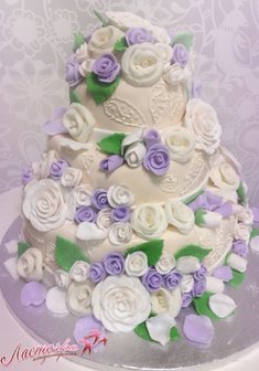 «Свадебный торт "Белая роза"»