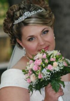 Cвадебная прическа Н13522 с собранными волосами