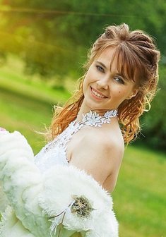 Cвадебная прическа Н13674 с распущенными волосами