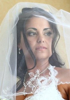 Cвадебная прическа К13888 с распущенными волосами