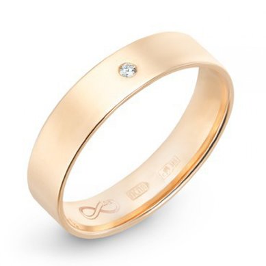 Обручальное кольцо R01-WED-00002-М9118 - Ювелирный бренд Московский ювелирный завод в Новосибирске...
