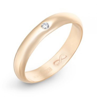 Обручальное кольцо R01-WED-00013-М9122 - Ювелирный бренд Московский ювелирный завод в Новосибирске...