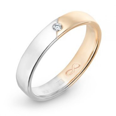 Обручальное кольцо R01-WED-00016-М9124 - Ювелирный бренд Московский ювелирный завод в Новосибирске...