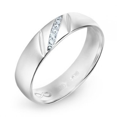 Обручальное кольцо R01-WED-00017-М9125 - Ювелирный бренд Московский ювелирный завод в Новосибирске...