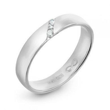 Обручальное кольцо R01-WED-00019-М9127 - Ювелирный бренд Московский ювелирный завод в Новосибирске...