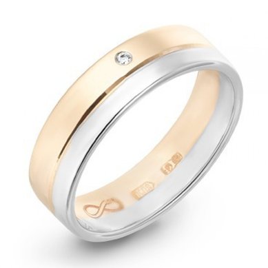 Обручальное кольцо R01-WED-00025-М9133 - Ювелирный бренд Московский ювелирный завод в Новосибирске...
