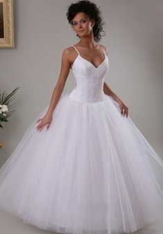 Свадебное платье Arielle-Г24510. С пышной юбкой, длинное без шлейфа.