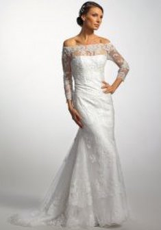 Свадебное платье BB3057-К25253. С прямой юбкой, длинное со шлейфом.