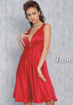 Вечернее платье Пенелопа-Г25602. А-силуэт, короткое без шлейфа.