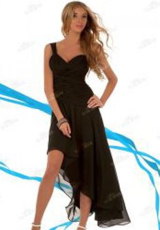 Вечернее платье sm0021B-К25624. А-силуэт, короткое со шлейфом.