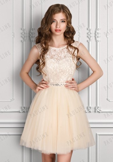 Вечернее платье Бьен мини-P58686 - Салон свадебного и вечернего платья Pauline