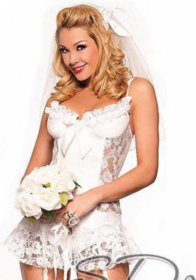 Свадебное белье 10271 Сорочка с фатой, Juliana-С27573 - Салон белья Салон Donna