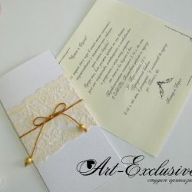 Приглашения A32690 - Свадебные аксессуары Art-Exclusive